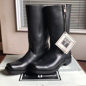 FRYE Boots Black: Heath Outside Zip